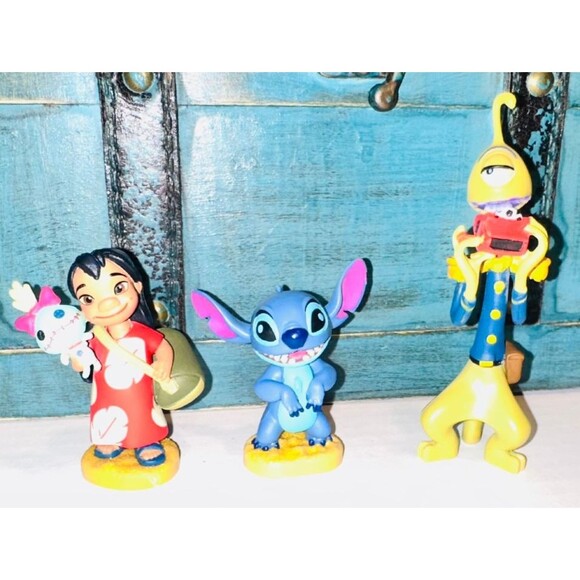 Disney Lilo and Stitch Set of 7 Figures PVC Toys Cake - Picture 2 of 6